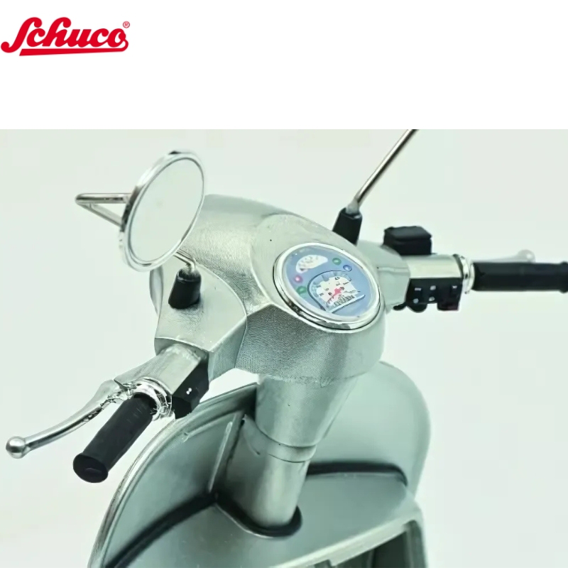 Schuco 1/10 vespa px 125 with luggage carrier 70 years, metallic silver, , medium-null