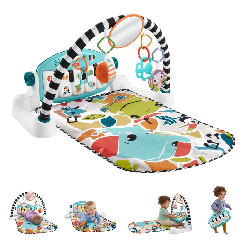Fisher-price baby activity mat glow and grow kick & play piano gym, , medium-null