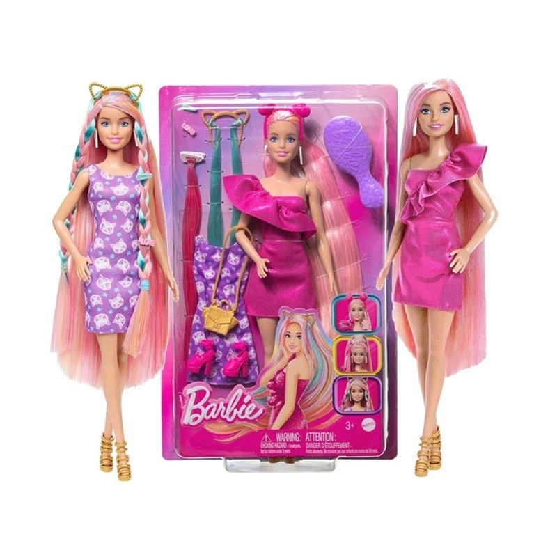 Barbie multi color hair jdc85 3y+, , medium-null