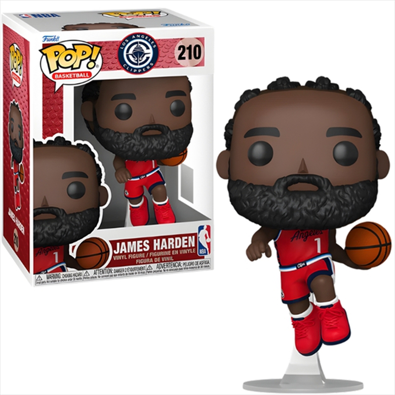 Funko pop! Basketball: los angeles clippers - james harden #210 vinyl figure, , medium-null