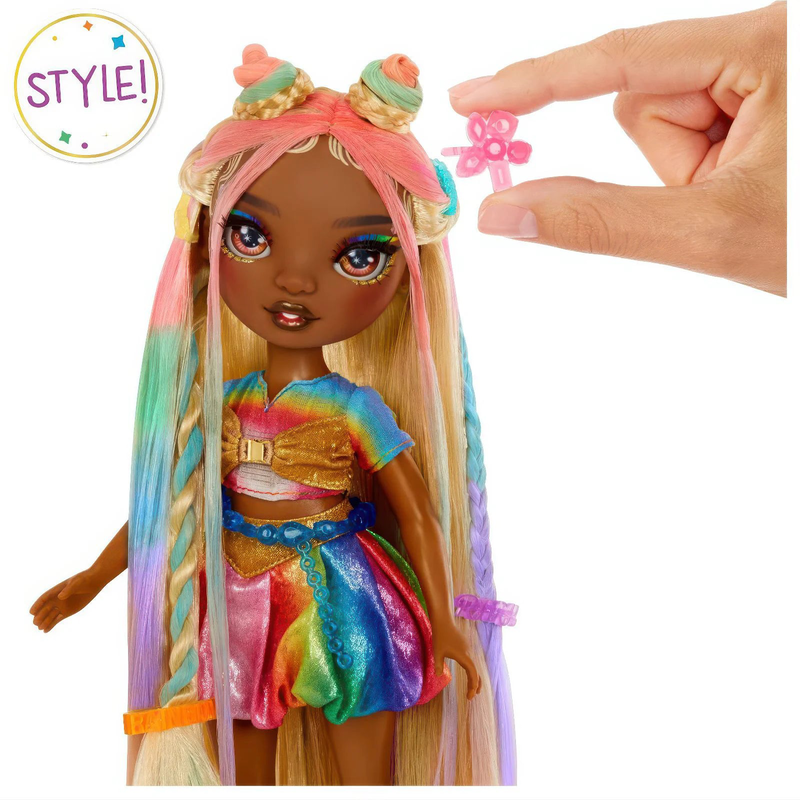 Rainbow high hair chalk & style fashion doll - meline, , medium image number null