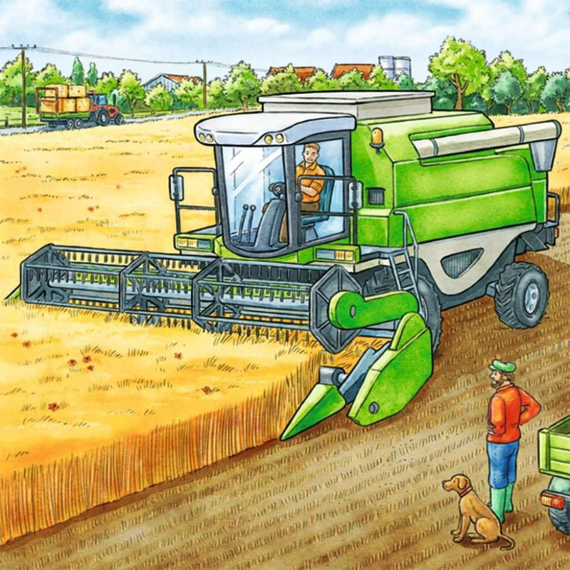 Product image: Ravensburger παζλ 3×49 τεμαχίων με αγροτικά οχήματα, ιδανικό για εκπαιδευτικό παιχνίδι & δημιουργική απασχόληση-null