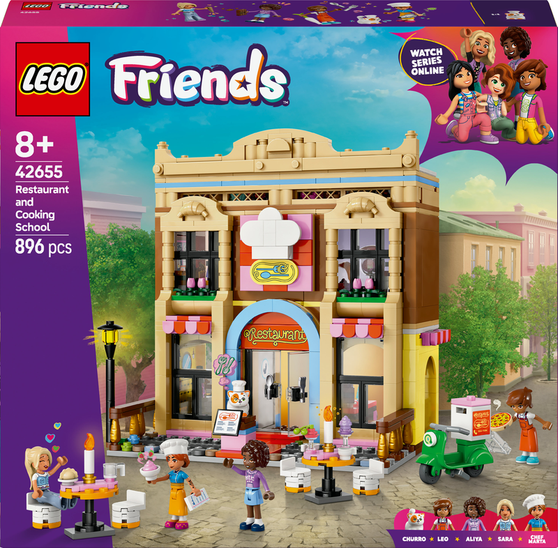 Lego restaurant and cooking school 42655 for ages 8+ 896pcs, , medium-null