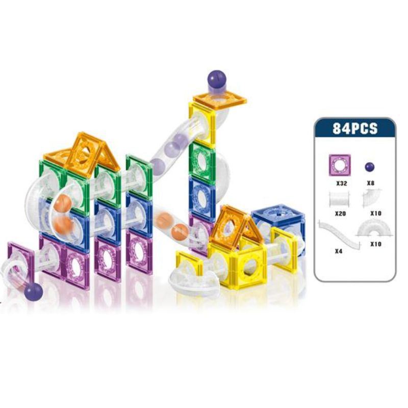 Magnetic tiles track ball 84pcs, , medium-null