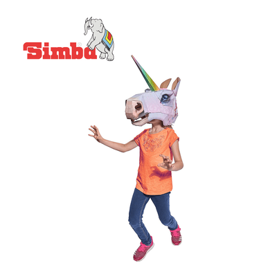 Wild cards-unicorn paper head 3d, , medium