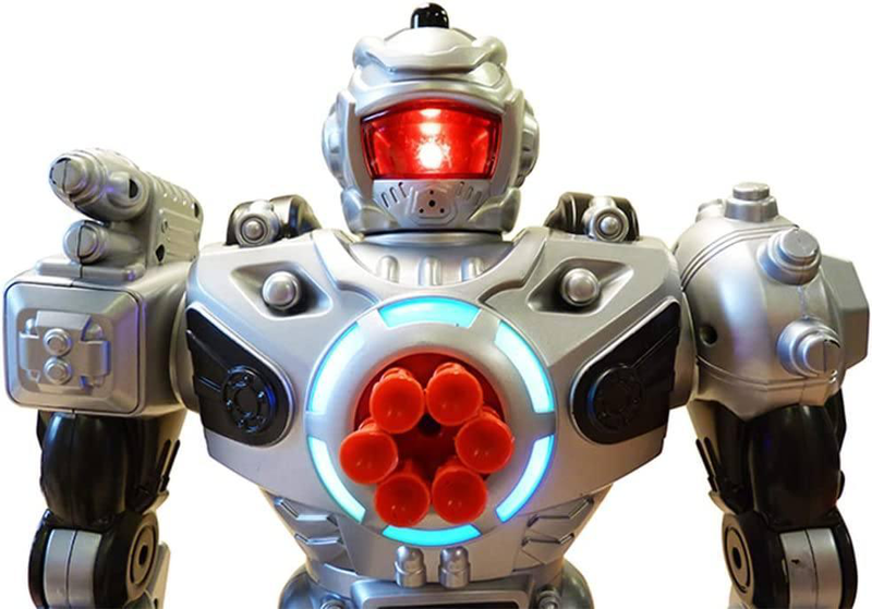 Product image: Roboattack large remote control interactive robot - silver, , medium-null