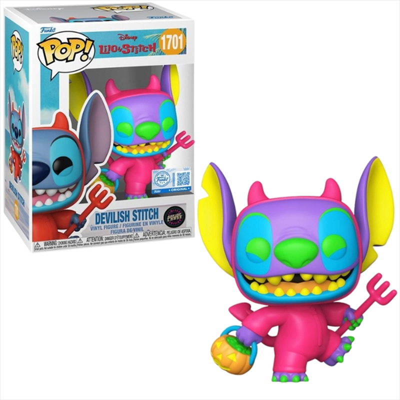 Funko pop! Disney: lilo and stitch - stitch as devil* chase special edition #1701 vinyl figure, , medium-null