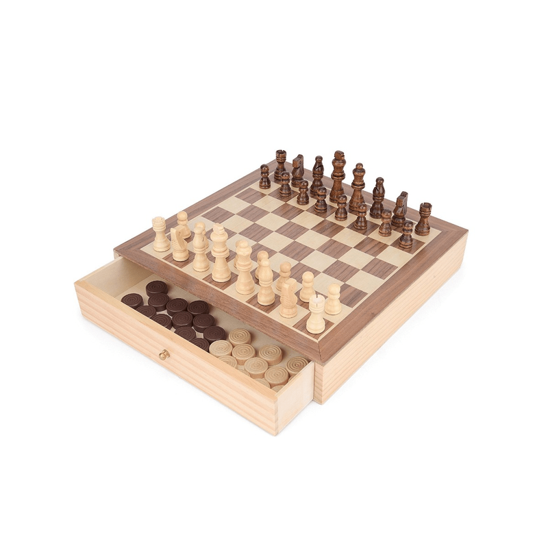 Chess and draughts­ 2-in-1 game board set, , medium-null