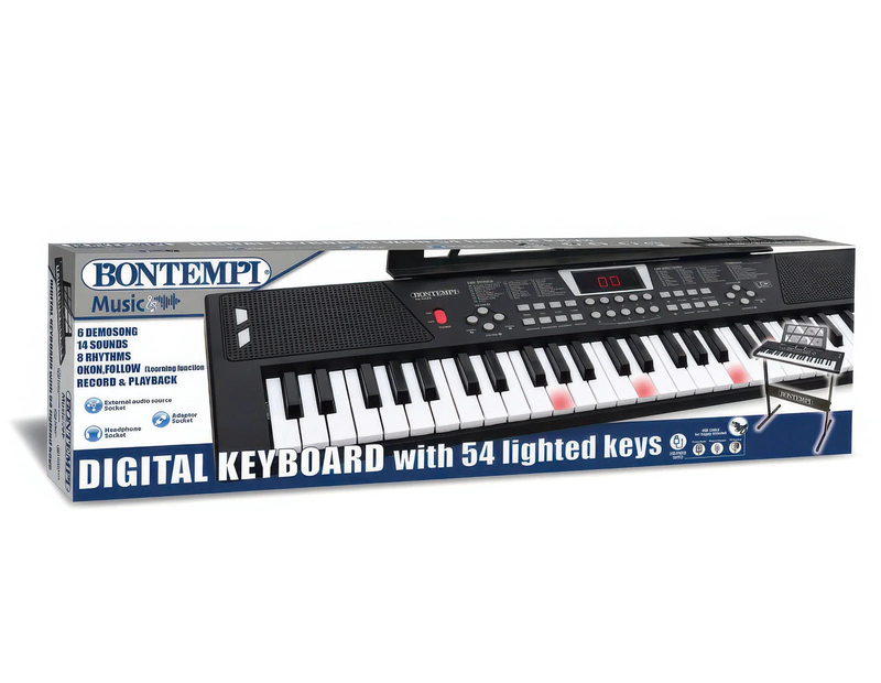 Bontempi 54-key electronic keyboard with stand, , medium-null