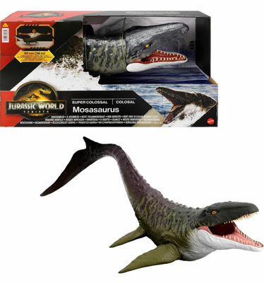 Jurassic world rebirth super colossal mosasaurus action figure, , medium