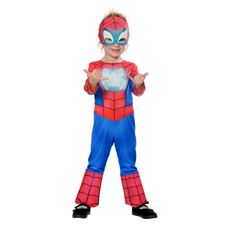 Spider-man glow in the dark spidey kids costume image number null