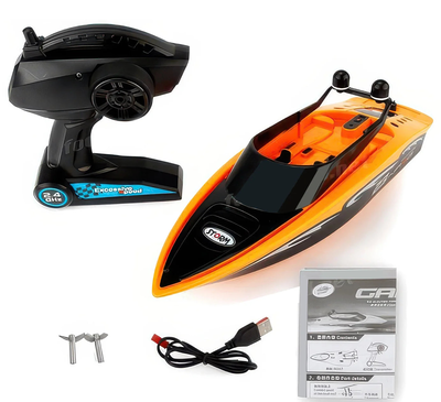 'excessive speed' rc remote controlled toy racing boat - assorted, , medium