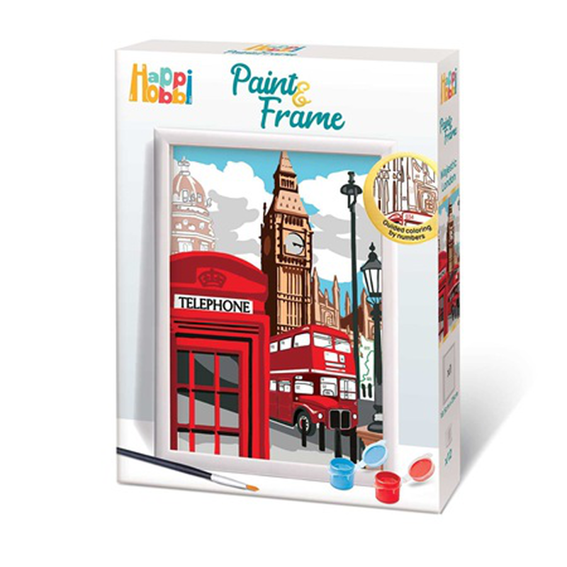 As happihobbi paint & frame paint by numbers - majestic london for ages 12+ 41023, , medium-null