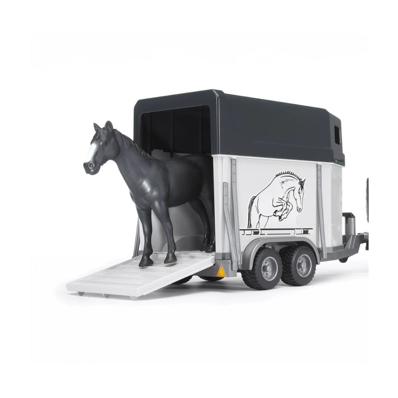 Bruder 02592 landrover def.str.wagon with horse 4y+, , medium-null