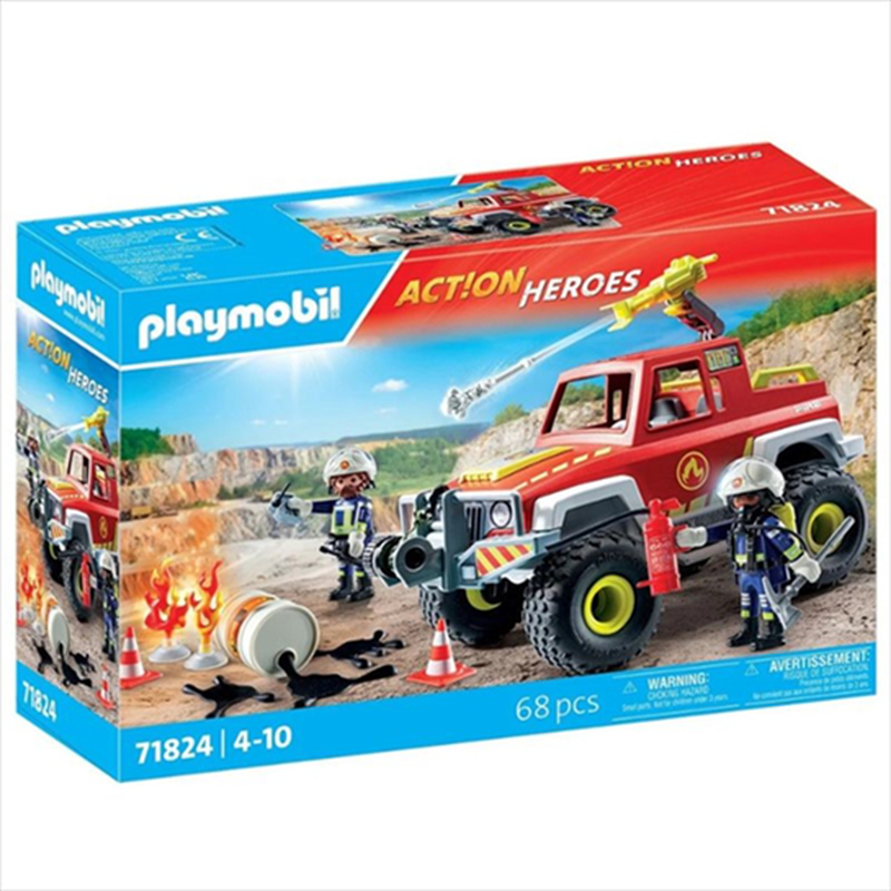 Playmobil 71824 action heroes - firefighting truck, , medium-null