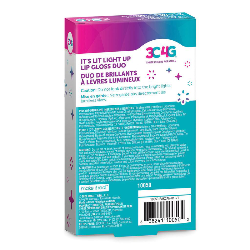 Product image: Make it real 3c4G graffiti 2pk light up lip gloss, , medium-null