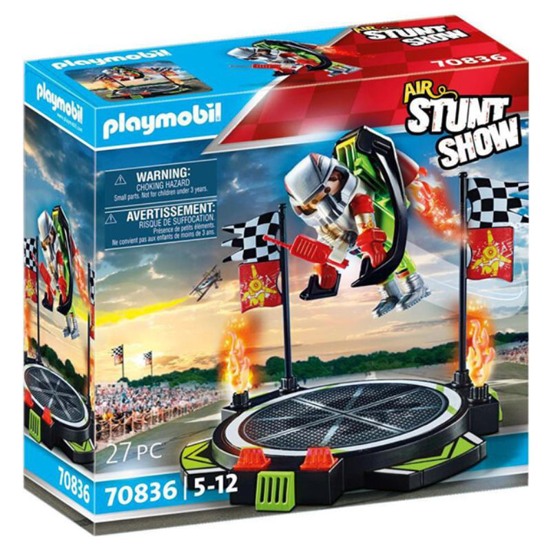 Playmobil 70836 stunt show - Air stunt show stuntman with jetpack, , medium-null