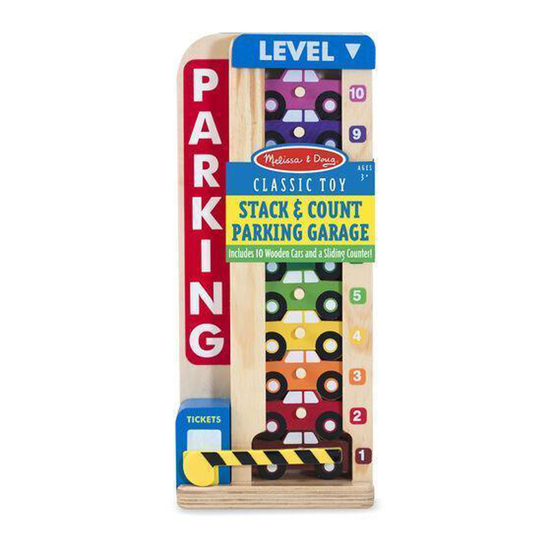 Melissa & doug wooden stack & count parking garage, , medium-null