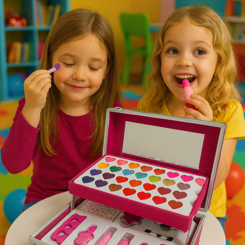 Kuromi βαλιτσάκι παιδικού μακιγιάζ με καθρέφτη & πολύχρωμη παλέτα, 6+ ετών, , medium-null