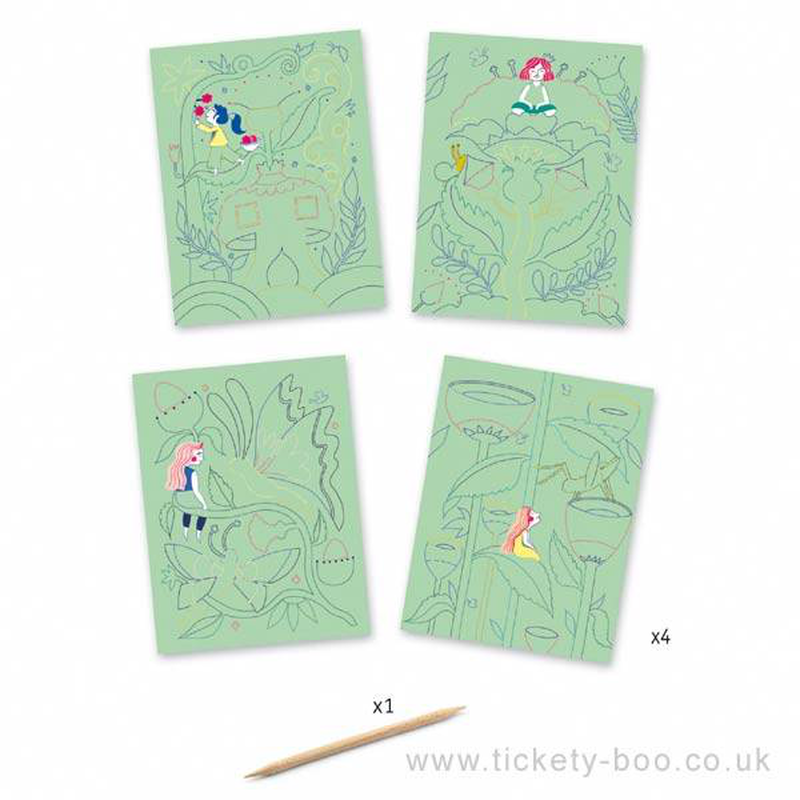 Djeco small gifts - scratch cards fantasy garden, , medium image number null