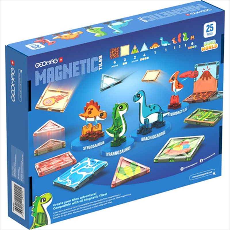 Geomag magnetic tiles dino world 25pcs pf.224.221.00, , medium-null