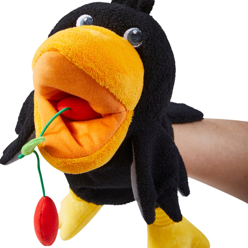 Haba glove puppet theo the raven, , medium-null