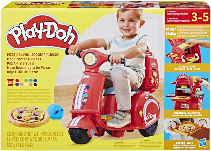 Play-doh pizza delivery scooter playset-null