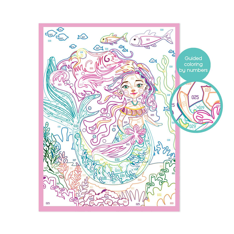 Product image: Happihobbi paint & frame paint by numbers mythical mermaid, , medium-null