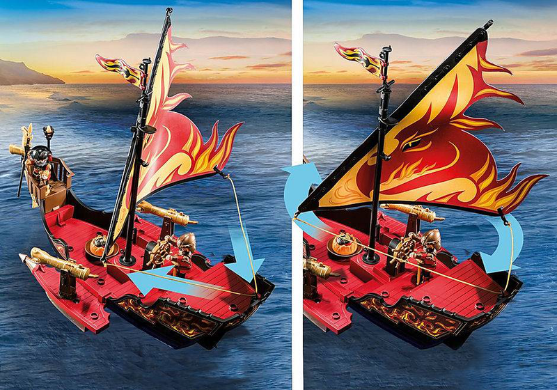 Product image: Playmobil 70641 burnham raiders fire ship, , medium-null