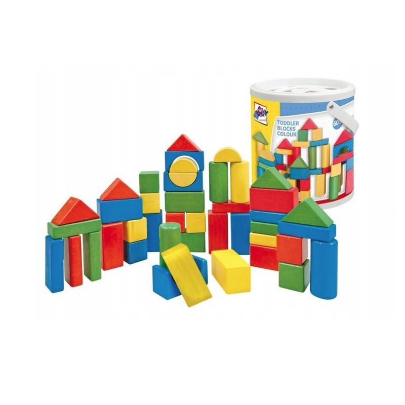 Wooden toddler blocks 50 pcs, , medium-null