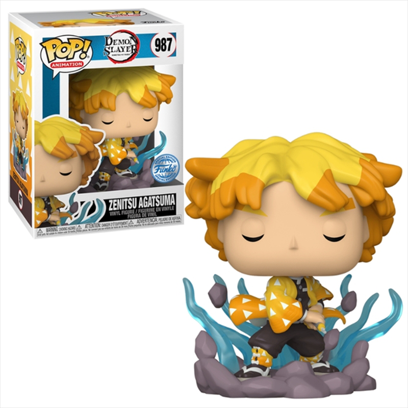 Funko pop! Animation demon slayer zenitsu agatsuma transforming #987 special edition, , medium-null