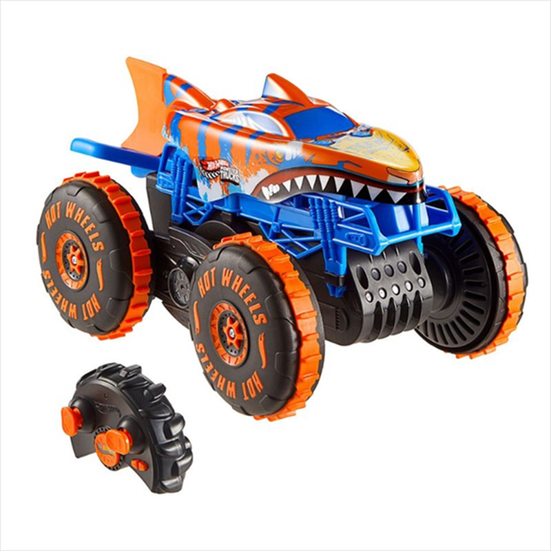 Product image: Hot wheels monster trucks remote controlled vehicle 1:15 tiger shark climber jfr39, , medium-null