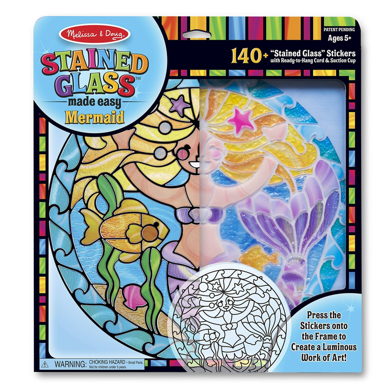 Melissa & doug 19292 stained glass made easy - mermaid, , medium image number null
