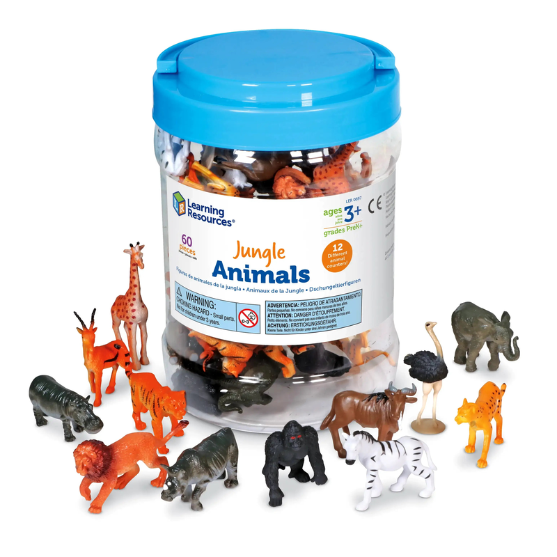 Learning resources jungle animal counters (set of 60), , medium image number null