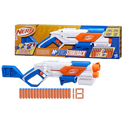 Nerf n series strikeback blaster &18 darts g0218 8y+