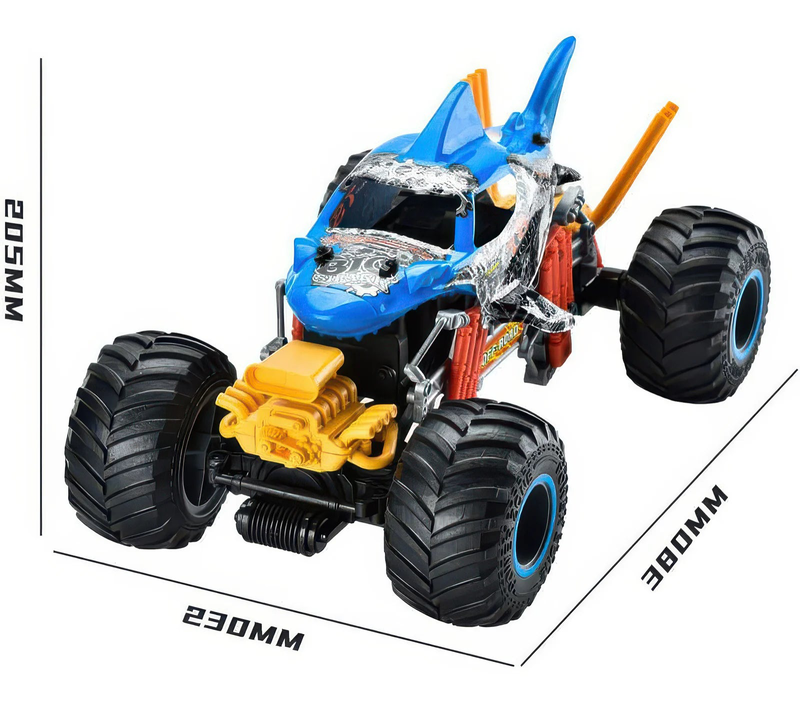 Spraying 'smoking shark' off-road remote controlled rc muscle monster truck, , medium image number null