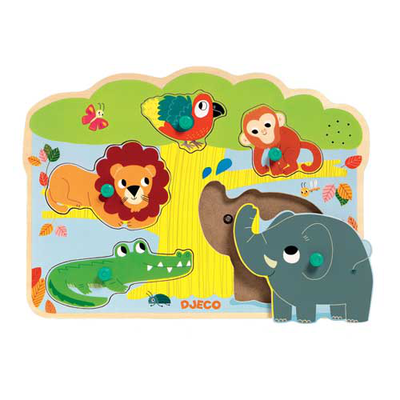 Djeco wooden sounds puzzles sound baobab, , medium