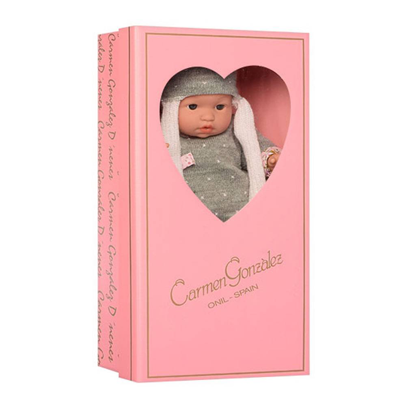 Product image: Ντινενες κουκλα μωρο βινυλιου γκρι ρουχα 34 εκ., , medium-null