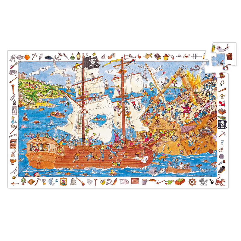 Product image: Djeco puzzles observation pirates - 100 pcs - fsc mix, , medium-null
