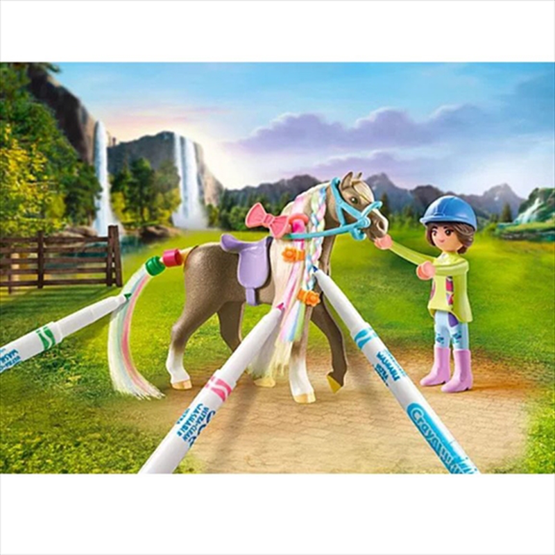 Playmobil 71640 horses of waterfall - washable horse set, , medium-null