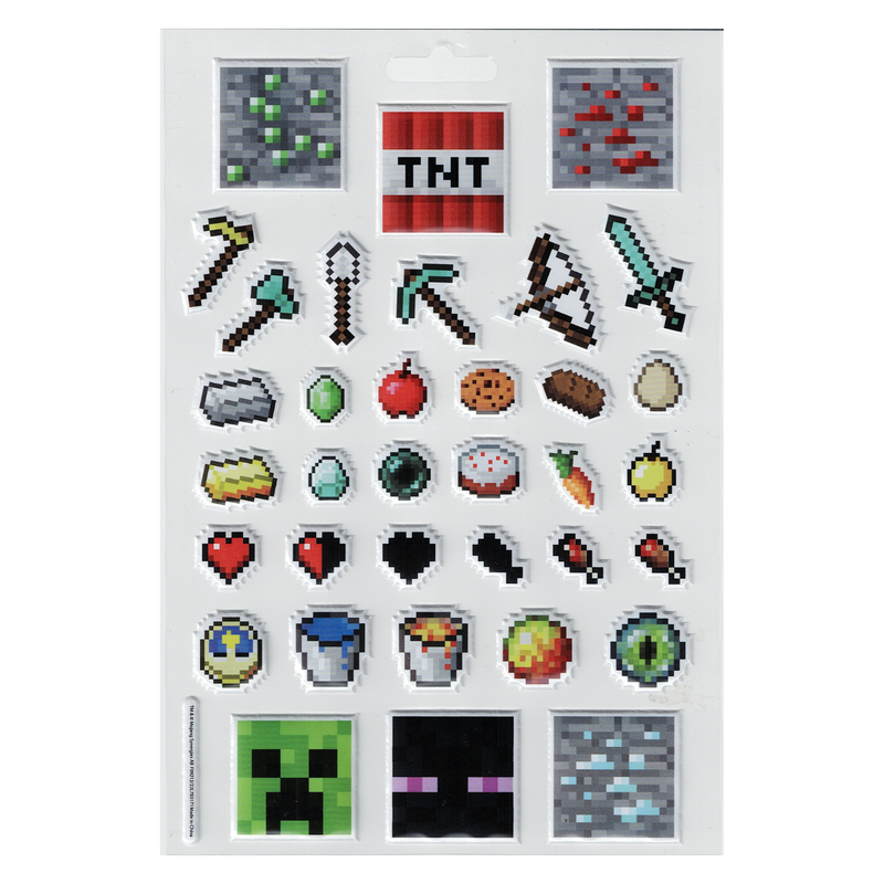 Minecraft sticker book - 4 sheets of stickers (over 300 stickers), , medium image number null