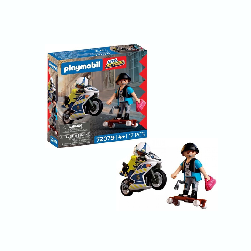 Playmobil motorcycle chase, , medium-null