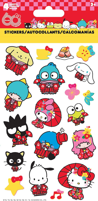Sanrio standard stickers - 4 sheet, , medium-null