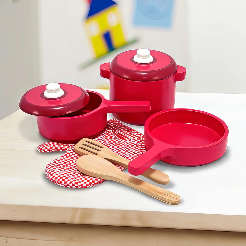 Melissa & doug 12610 play kitchen accessory set - pot & pans, , medium-null