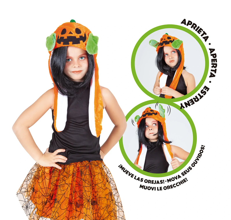 Halloween pumpkin hat with magic ears image number null