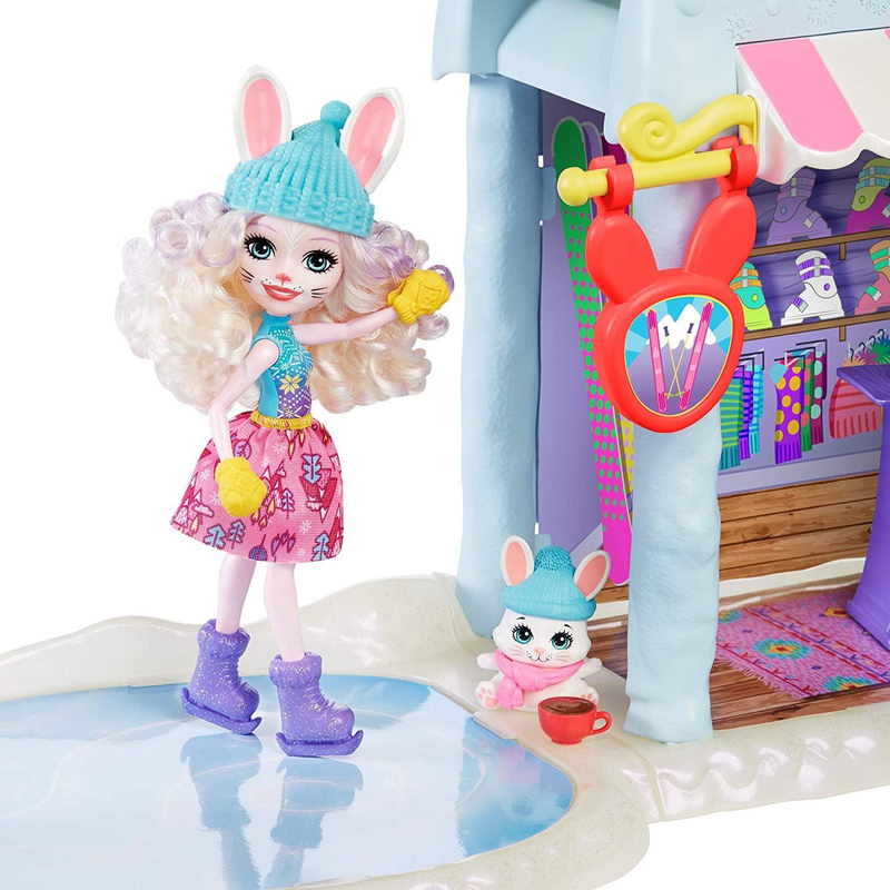 Enchantimals hoppin' ski chalet playset, , medium image number null