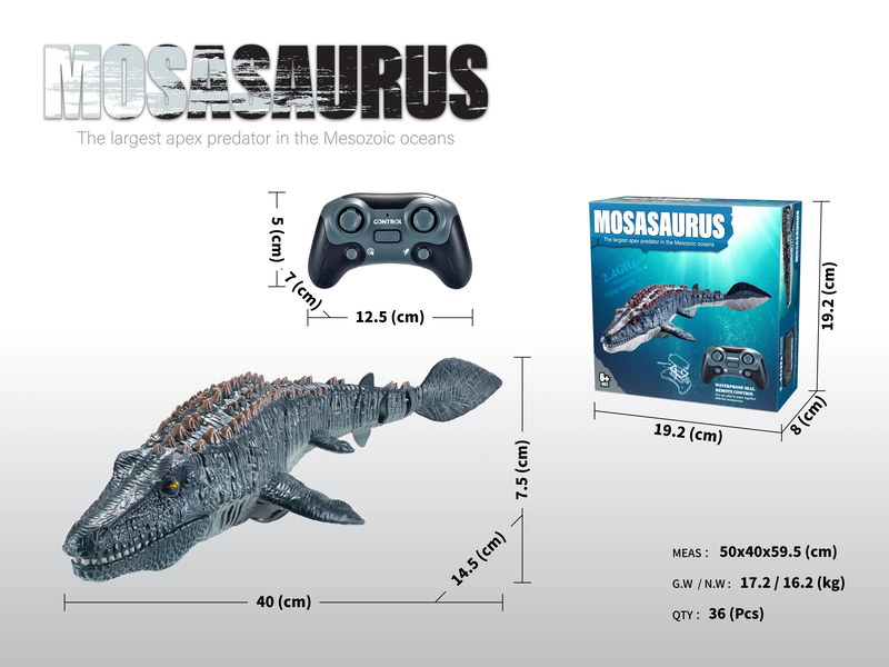 Rc remote controlled mosasaur predator dinosaur image number null