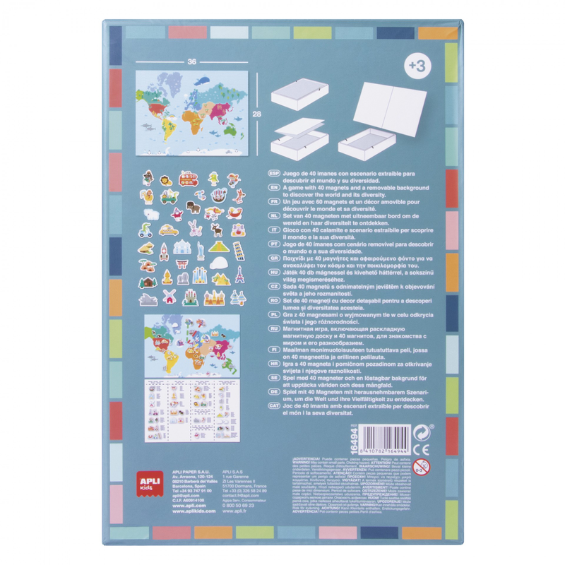 Product image: Apli world map magnets, , medium-null