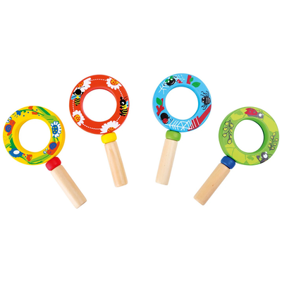 Wooden magnifying glass