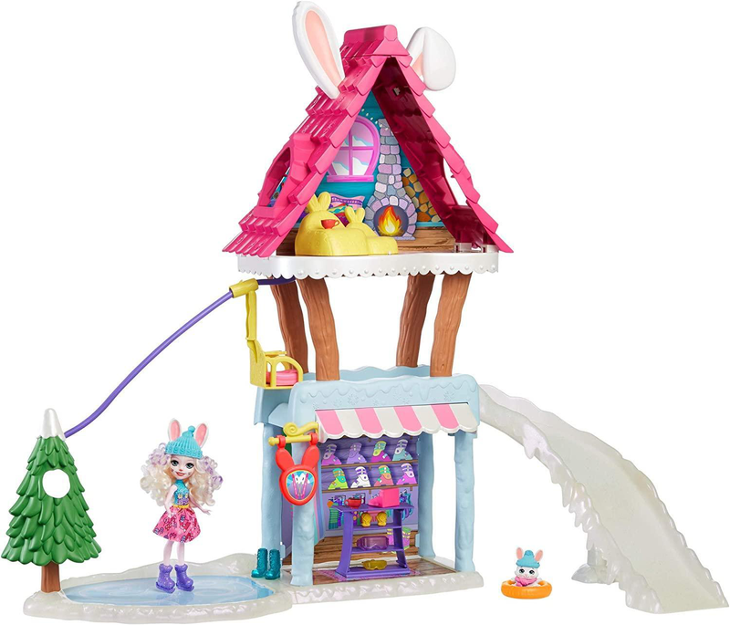 Enchantimals hoppin' ski chalet playset, , medium image number null